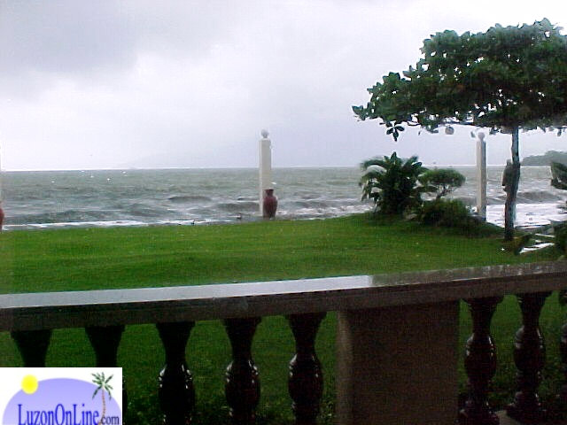 View From Suzuki Hotel <br>Resturant During Typhoon